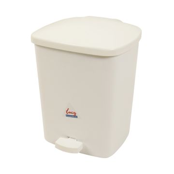 Lucy Pedal Bin - 15L White