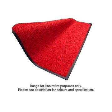 Tri-Grip Floor Mat 610 x 890mm Gripper Backed -  Red/Black