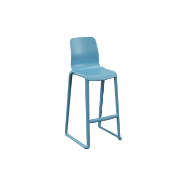 Hatton One Piece High Back Chair - Powder Blue