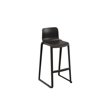 Hatton One Piece Midi Back Stool - Flannel