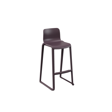 Hatton One Piece Midi Back Stool - Purple Haze