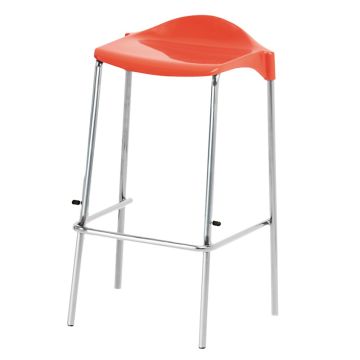 WSM Four Legged Stool - Seat height 610mm - Red