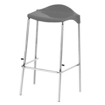 WSM Four Legged Stool - Seat height 445mm - Charcoal