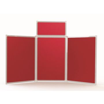 4 Panel Portrait Desktop Screen - Red