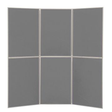 6 Panel Fold-Up Display Screen (With Header) - Grey
