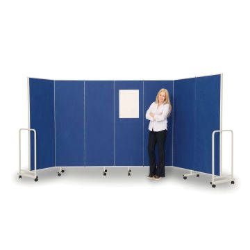 Sound Absorbing Mobile Partitioning - 1940 x 1800mm - Blue