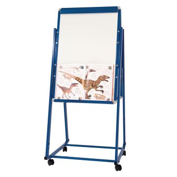 Mobile Magnetic Display Easel - Double Sided - Red