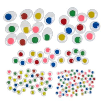 Wiggly Eyes Coloured Stack - Pack of 560