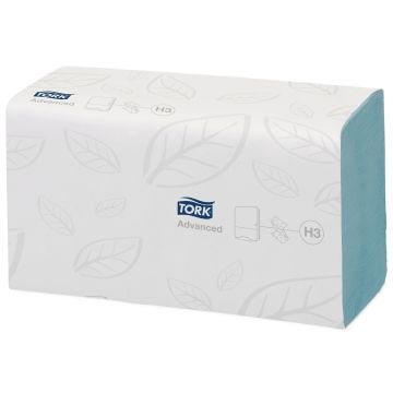Tork Single Fold Hand Towel - 2 Ply - Blue - Pack of 15