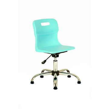 Titan Senior Swivel Chair with Glides - Blue