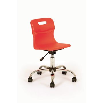 Titan Swivel Chairs - Junior - Castors - Red