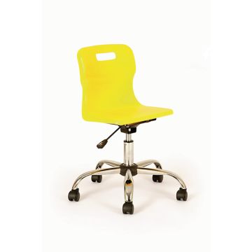 Titan Swivel Chairs - Junior - Castors - Yellow
