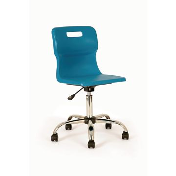 Titan Swivel Chairs - Senior - Castors - Blue
