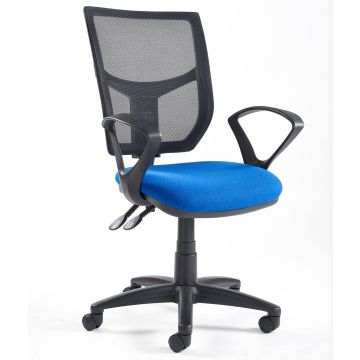 Altino High Back Operator's Chair - Fixed Arms - Blue