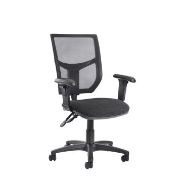 Altino High Back Operator's Chair - Adjustable Arms - Charcoal