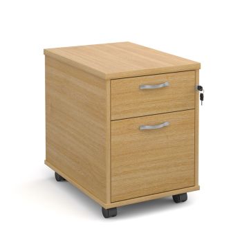 2 Drawer Mobile Pedestal Oak