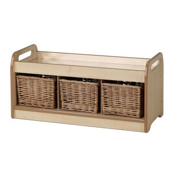 Millhouse Low Mirror Play Unit With Wicker Baskets