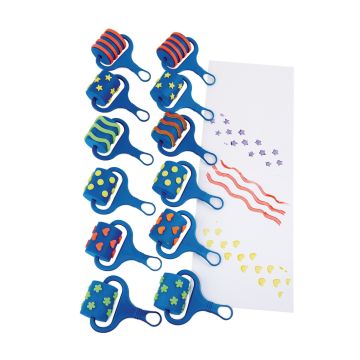 Patterned Rollers - Pack of 12