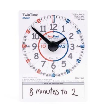 EasyRead Time Teacher - Twin Time Pupil Demonstration Clock