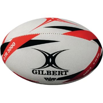 Gilbert G-TR3000 Training Rugby Ball- White/Red- Size 3