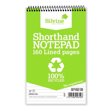 Silvine Recycled Shorthand Notebook - Pack of 12