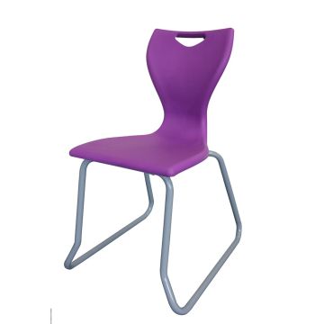 EN40 Skid Base Chair - Grey Frame - Purple