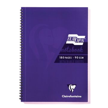 Europa Note Book A4 - Purple - Pack of 5