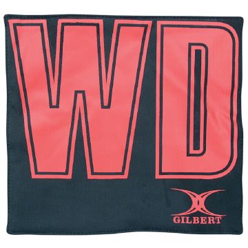 Gilbert Netball Pro Patch Bib - Black/Red - Pack of 14