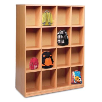 16 Compartment Bag Store Maple