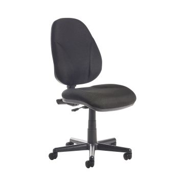 Operators Chair Lumbar - No Arms - Black