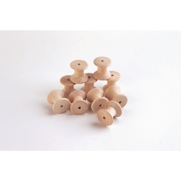 TickiT Beech Wood Spools - Pack of 10