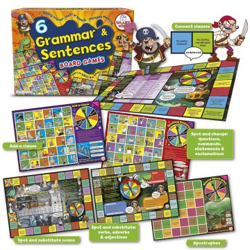 6 Grammar and Sentences Board Games