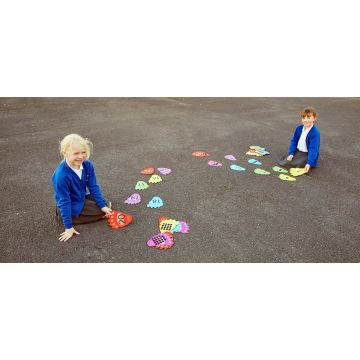 Monster Number Footprints - Pack of 40