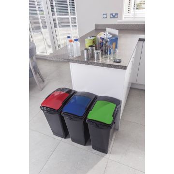 Black 40 Litre Recycling Bin - Base
