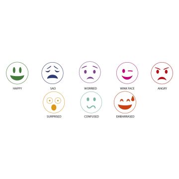 Emotions Stamps - Pack of 8