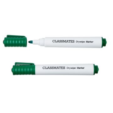 Classmates Whiteboard Marker Green Bullet Tip - Pack of 10