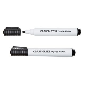 Classmates Whiteboard Marker Black Bullet Tip - Pack of 10