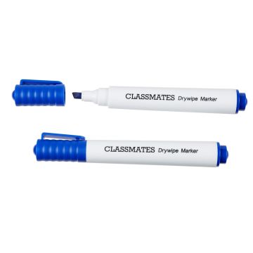Classmates Whiteboard Marker Blue Chisel Tip - Pack of 10