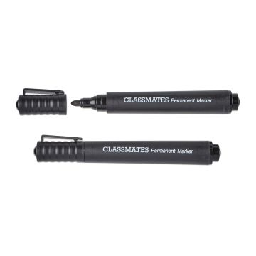 Classmates Permanent Marker Black Bullet Tip - Pack of 10