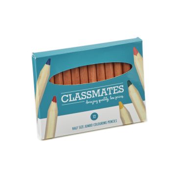 Classmates Half Size Colouring Pencils - Pack of 12