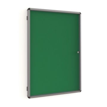 SmartShield Lockable Noticeboard Blue Frame 600 x 900mm - Red