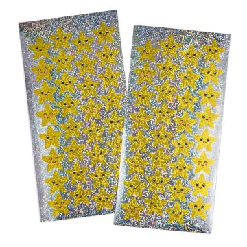 Gold Sparkly Star Shape Stickers 22mm - Pack of 320