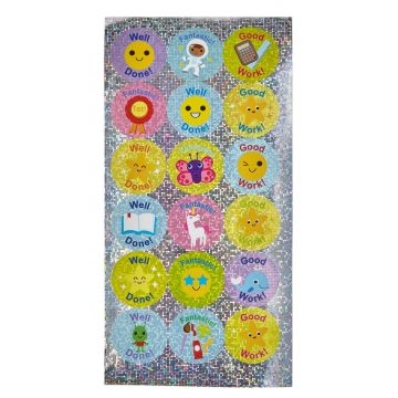 Sparkly Praise Stickers 28mm