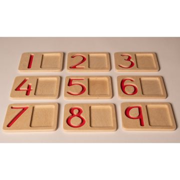 Wooden Number Trays