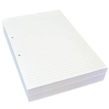 A4 Exercise Paper- 8mm Ruled/Margin- 2 Hole Punched - Pk 100
