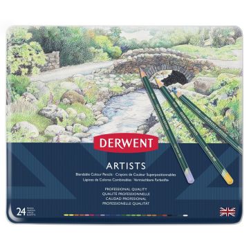 Derwent Artists Pencils - Tin of 24