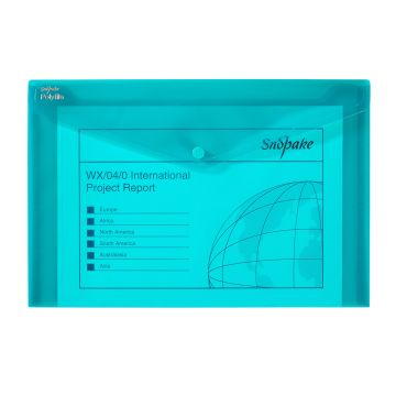 Foolscap Popper Wallet Green - Pack of 5