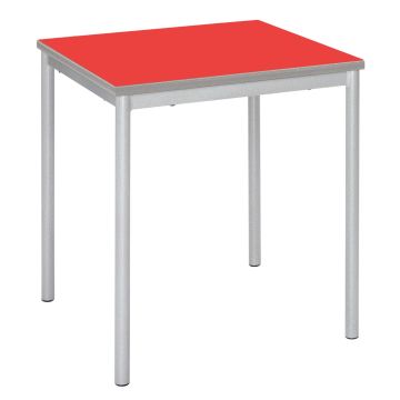 RT32 Square Table -600 x 600 x 460mm - Red/Light Grey