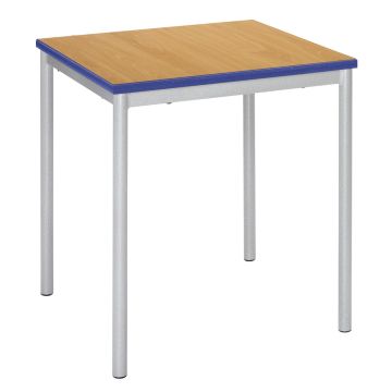 RT32 Square Table -600 x 600 x 460mm - Beech/Blue