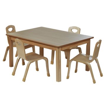 Millhouse Rectangular Table H32cm 4 Chairs H21cm